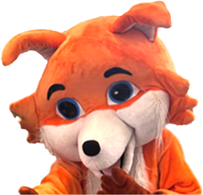 Fuchs-Maskottchen Sportfuchs beim Kita-Sportfest in Reinickendorf